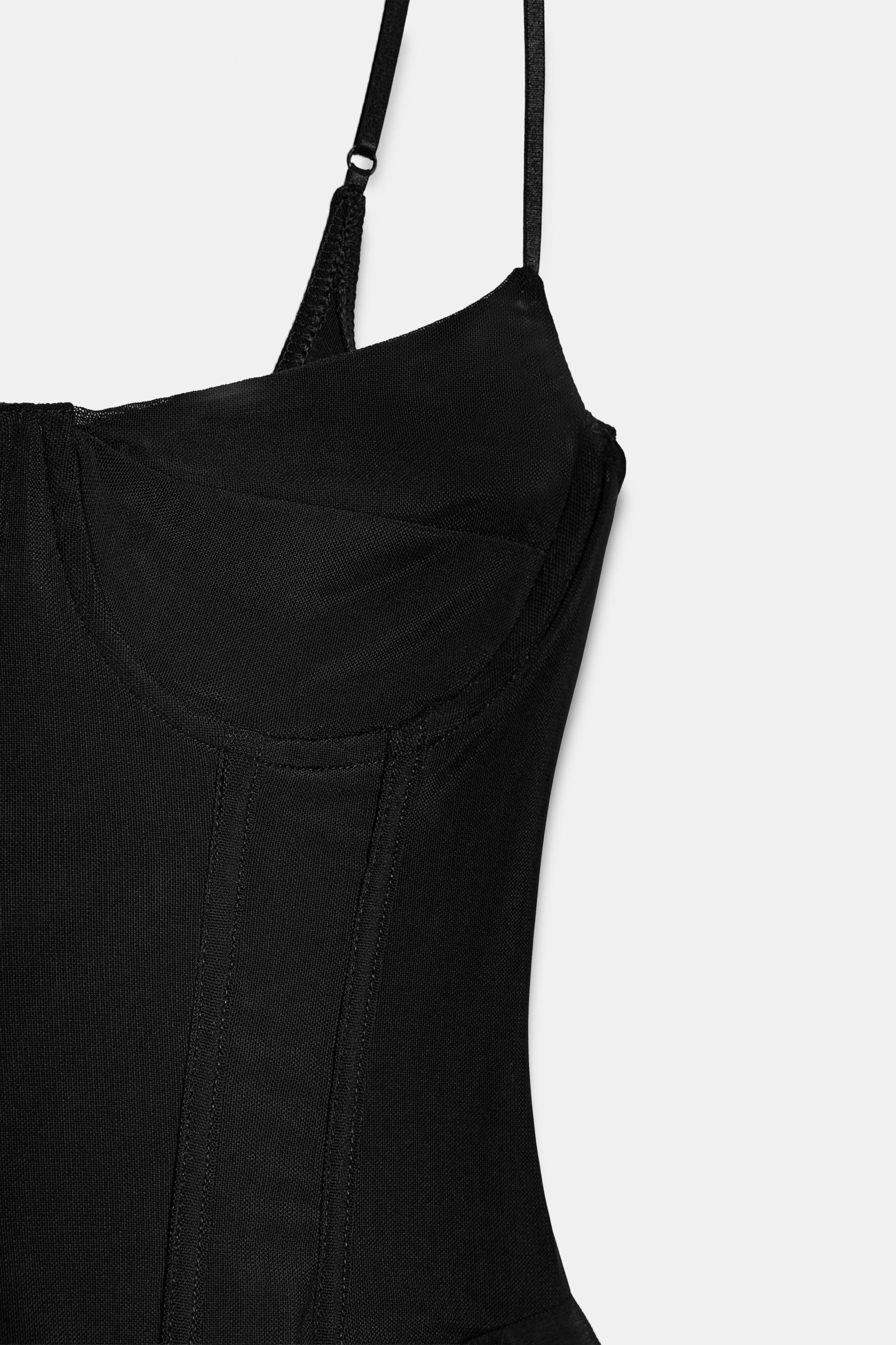 CORSET TULLE À VOLANTS